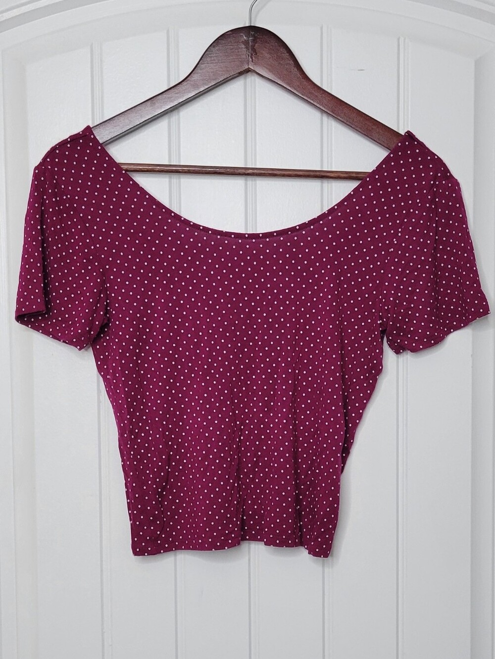 Map To Mars Women’s Off Shoulder Polka Dot Crop Top Pink